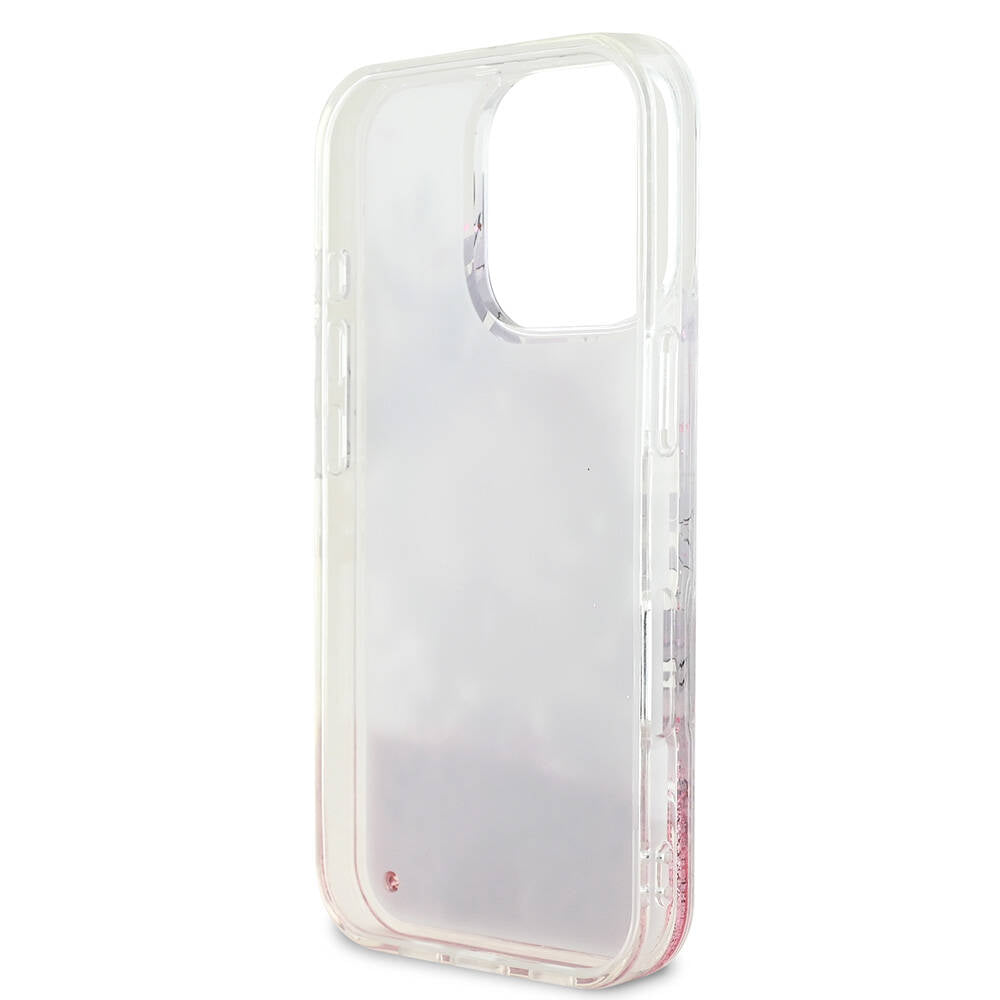 Guess iPhone 16 Pro Max Orjinal Lisanslı Magsafe Şarj Özellikli Sıvılı Simli Çiçek Desenli Telefon Kılıfı - 6