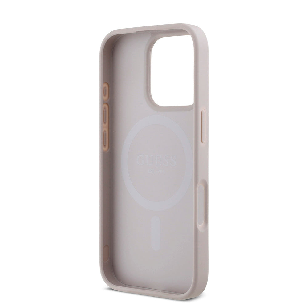 Guess iPhone 16 Pro Max Orjinal Lisanslı Magsafe Şarj Özellikli Small 4G Classic Telefon Kılıfı - 17