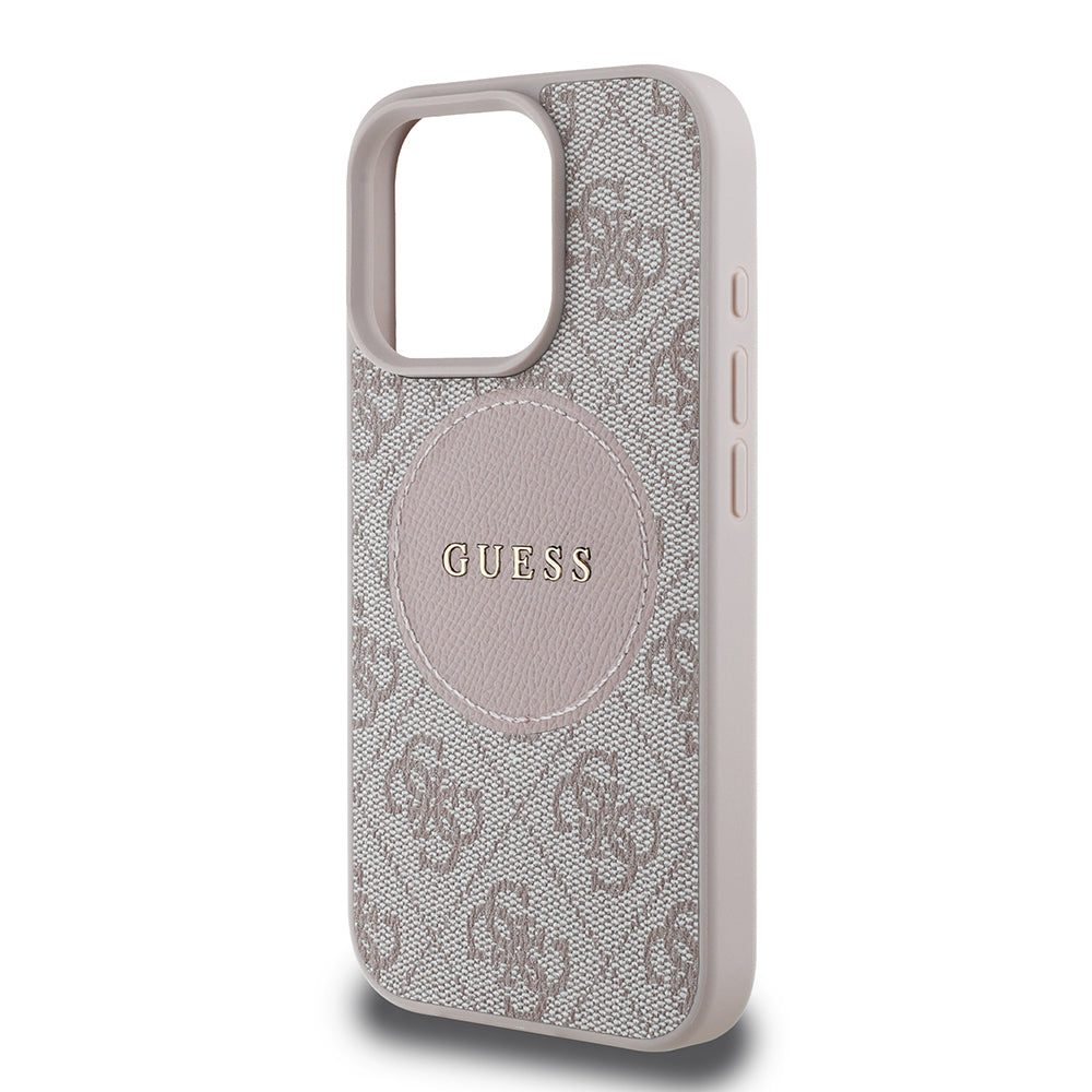 Guess iPhone 16 Pro Max Orjinal Lisanslı Magsafe Şarj Özellikli Yazı Logolu Circle Classic Kılıf