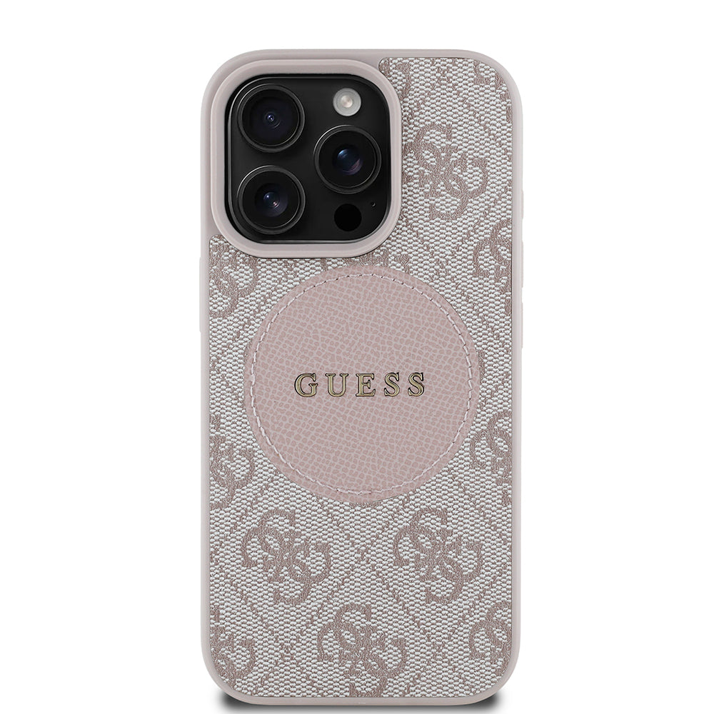 Guess iPhone 16 Pro Max Orjinal Lisanslı Magsafe Şarj Özellikli Yazı Logolu Circle Classic Kılıf