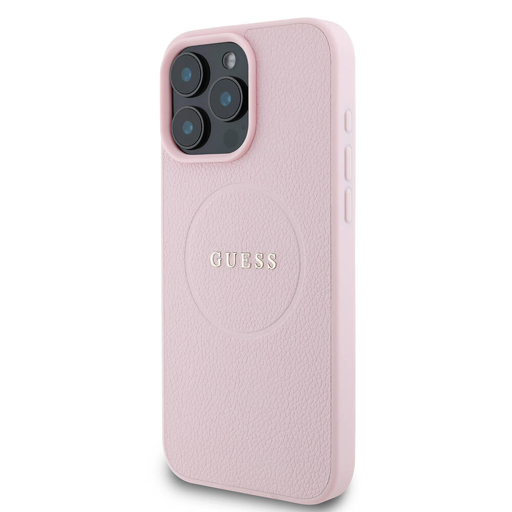 Guess iPhone 16 Pro Max Orjinal Lisanslı Magsafe Şarj Özellikli Yazı Logolu Grained Telefon Kılıfı - 2