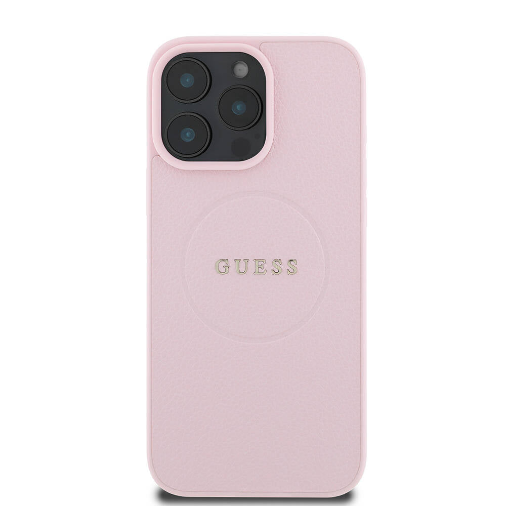Guess iPhone 16 Pro Max Orjinal Lisanslı Magsafe Şarj Özellikli Yazı Logolu Grained Telefon Kılıfı - 3