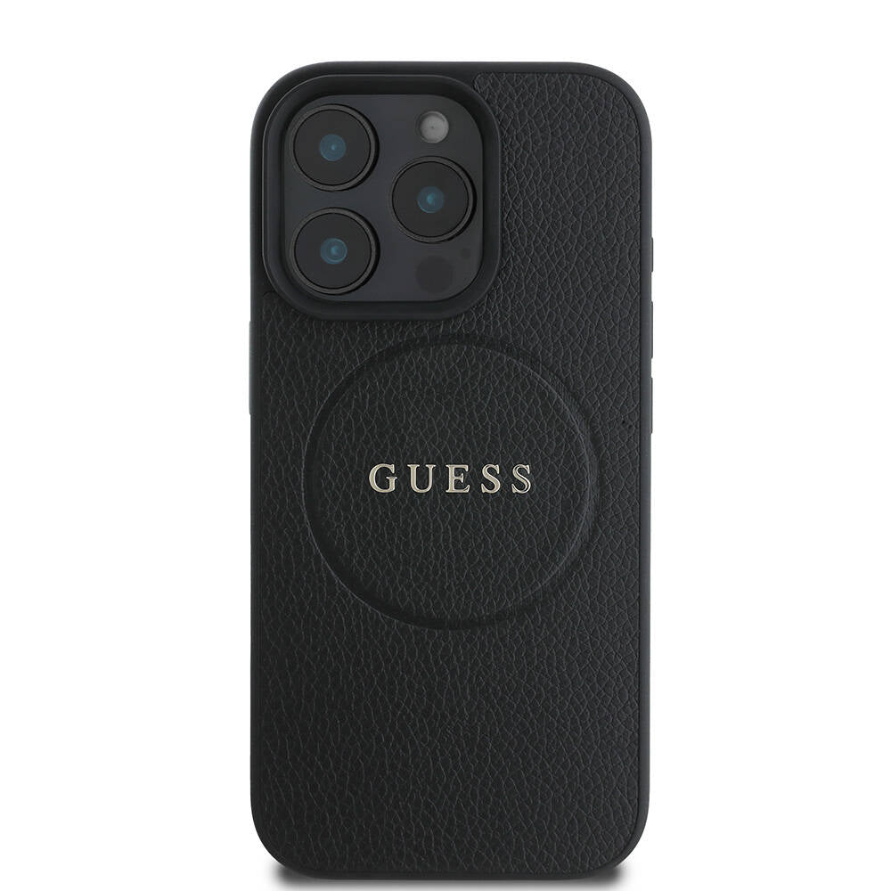 Guess iPhone 16 Pro Max Orjinal Lisanslı Magsafe Şarj Özellikli Yazı Logolu Grained Telefon Kılıfı - 10