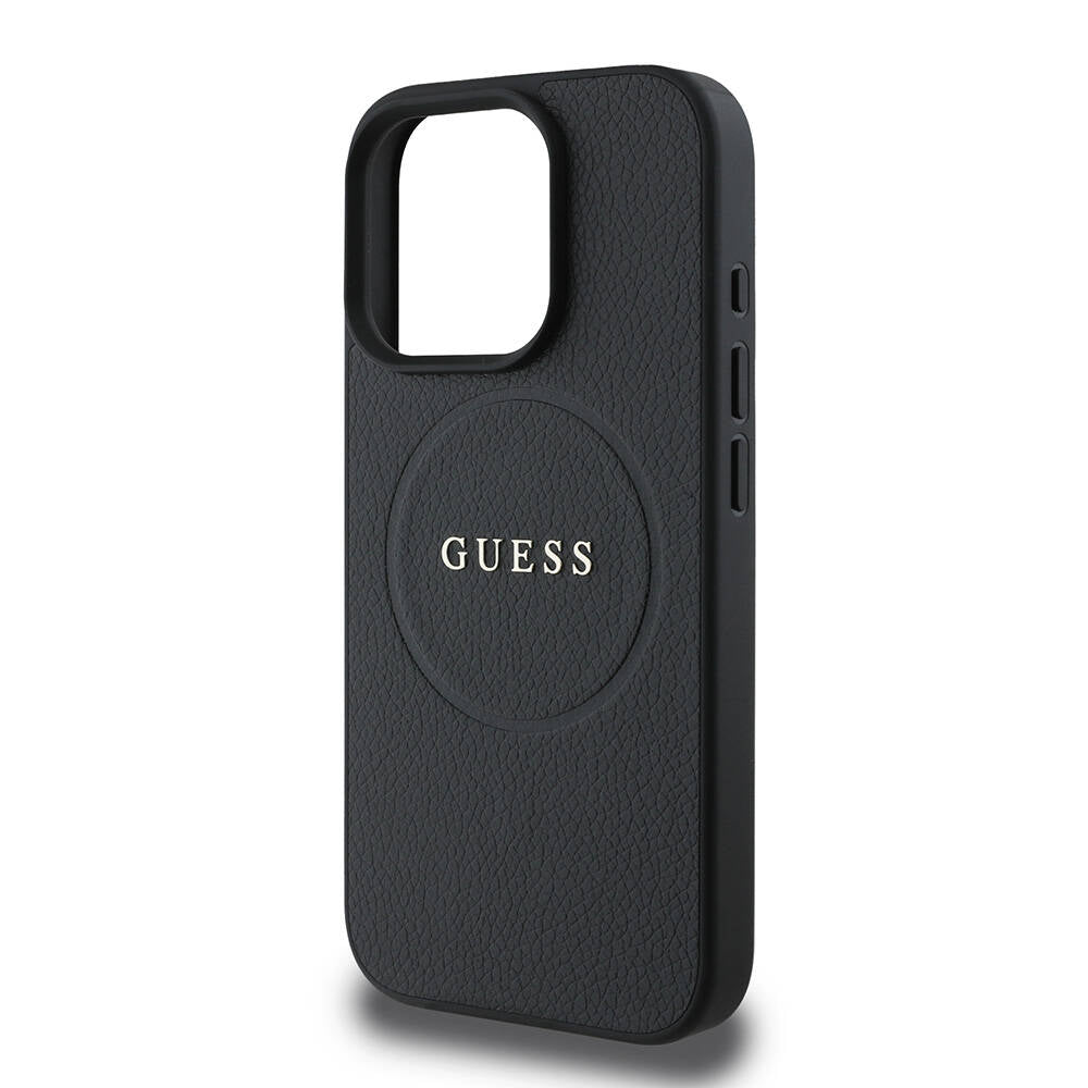 Guess iPhone 16 Pro Max Orjinal Lisanslı Magsafe Şarj Özellikli Yazı Logolu Grained Telefon Kılıfı - 13