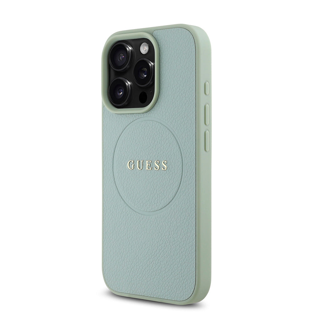 Guess iPhone 16 Pro Max Orjinal Lisanslı Magsafe Şarj Özellikli Yazı Logolu Grained Telefon Kılıfı - 17