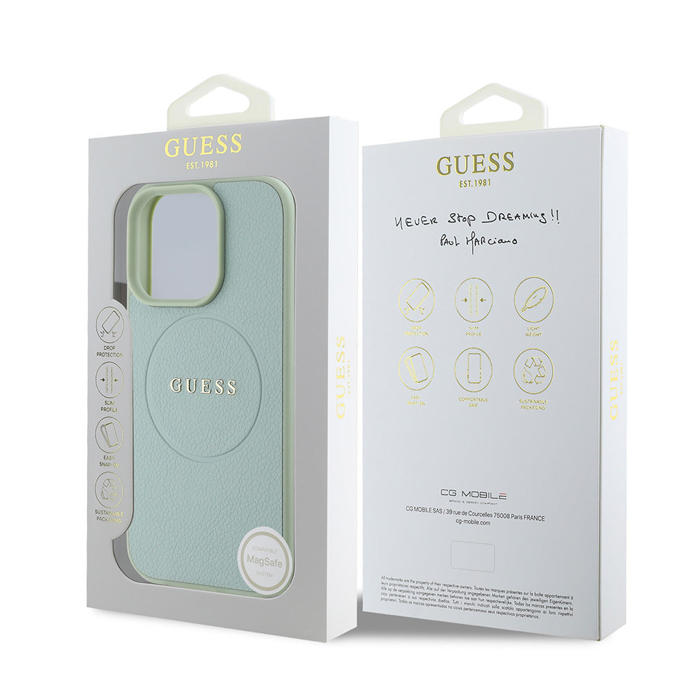 Guess iPhone 16 Pro Max Orjinal Lisanslı Magsafe Şarj Özellikli Yazı Logolu Grained Telefon Kılıfı - 23