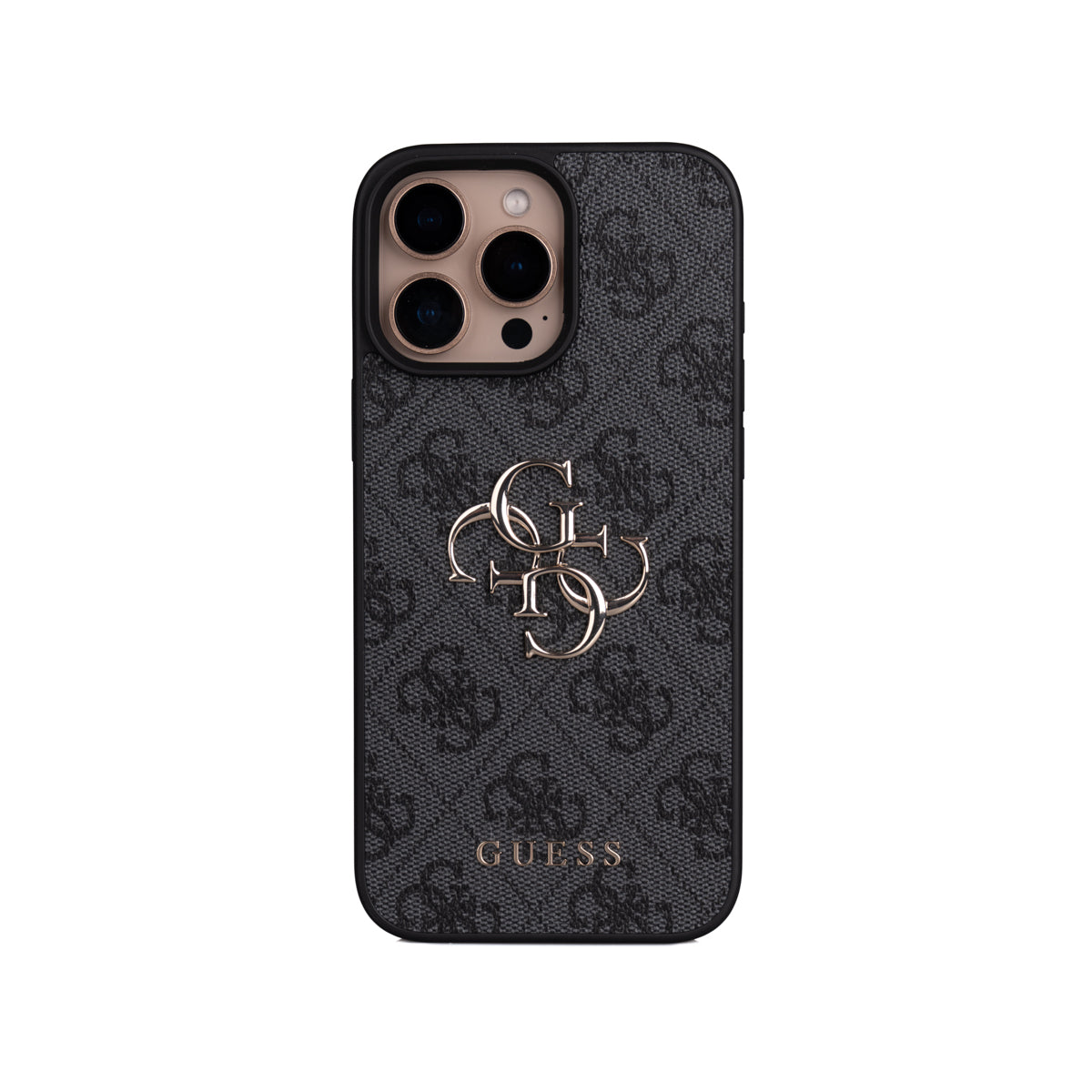 Guess iPhone 16 Pro Max Orjinal Lisanslı PU Deri 4G Büyük Metal Logolu Çapraz Vücut Askılı Telefon Kılıfı
