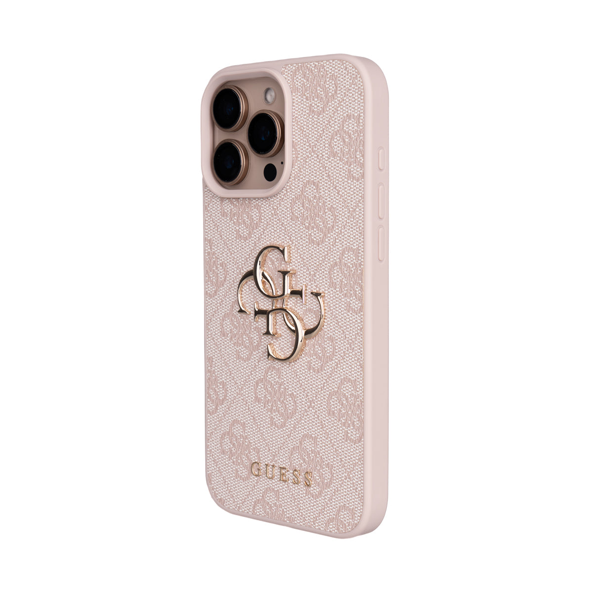 Guess iPhone 16 Pro Max Orjinal Lisanslı PU Deri 4G Büyük Metal Logolu Çapraz Vücut Askılı Telefon Kılıfı