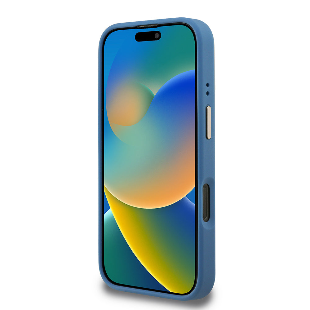 Guess iPhone 16 Pro Max Orjinal Lisanslı PU Deri 4G Desenli Metal Büyük 4G ve Yazı Logolu Kamera Standlı Kılıf