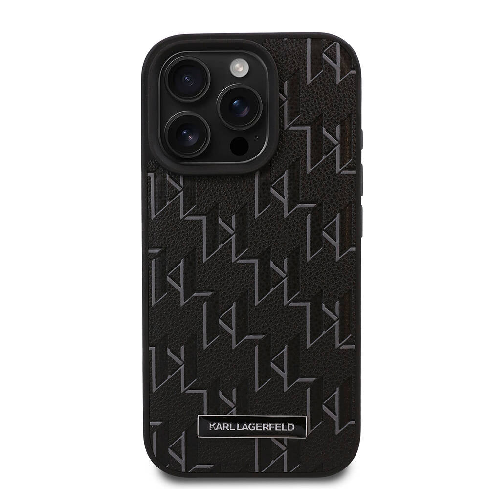 Karl Lagerfeld iPhone 16 Pro Max Orjinal Lisanslı Magsafe Şarj Özellikli KL Yazılı Hot Stamp Telefon Kılıfı - 3