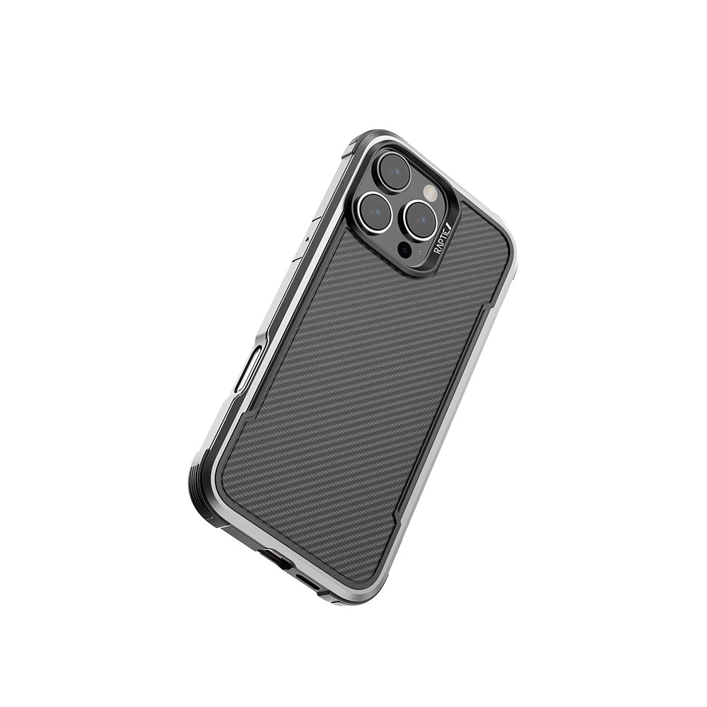 Raptic Apex Serisi iPhone 16 Pro Max Kılıf M-safe Airbagli Karbon Fiber Tasarımlı Kılıf