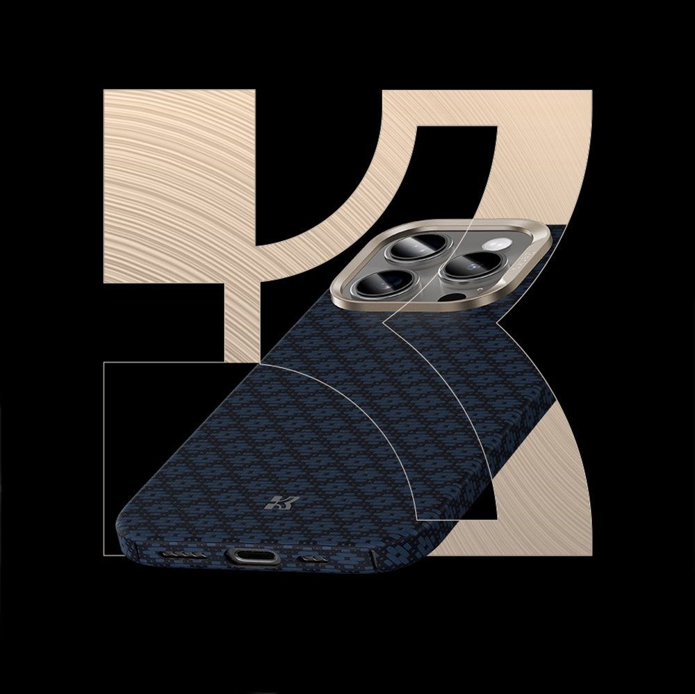 Benks ArmorAir ArmorGrid Serisi iPhone 16 Pro Max M-Safe Şarj Özellikli Kevlar Kılıf