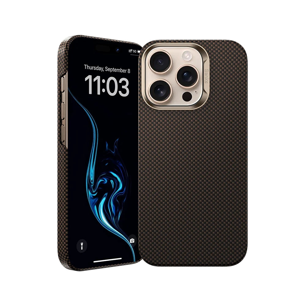 Benks Ultra Lightweight ArmorTint ArmorAir iPhone 16 Pro Max M-safe Şarj Özellikli Kevlar Kılıf