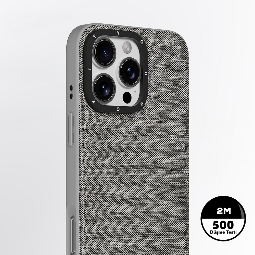 Youngkit Canvas Serisi iPhone 16 Pro Max Kılıf M-safe Şarj Özellikli Telefon Kılıfı