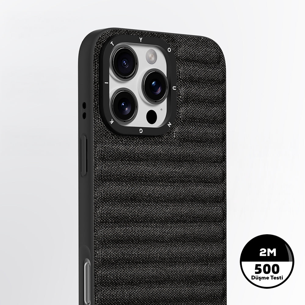 Youngkit Canvas Serisi iPhone 16 Pro Max Kılıf M-safe Şarj Özellikli Telefon Kılıfı