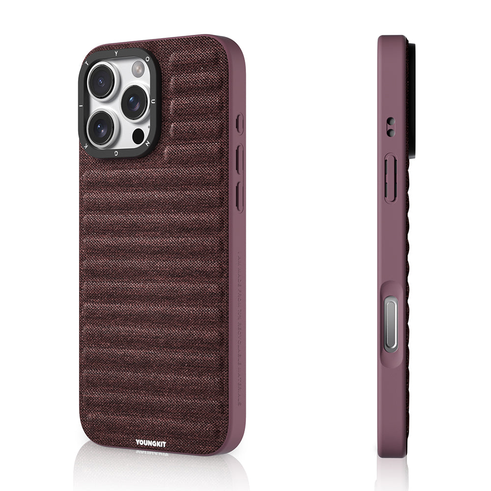 Youngkit Canvas Serisi iPhone 16 Pro Max Kılıf M-safe Şarj Özellikli Telefon Kılıfı