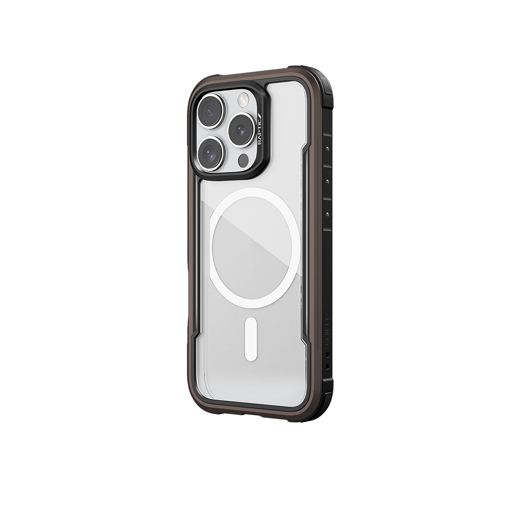 Airbagli Raptic Shield Serisi iPhone 16 Pro Max M-safe Şarj Özellikli Şeffaf Arka Yüzey Kılıf