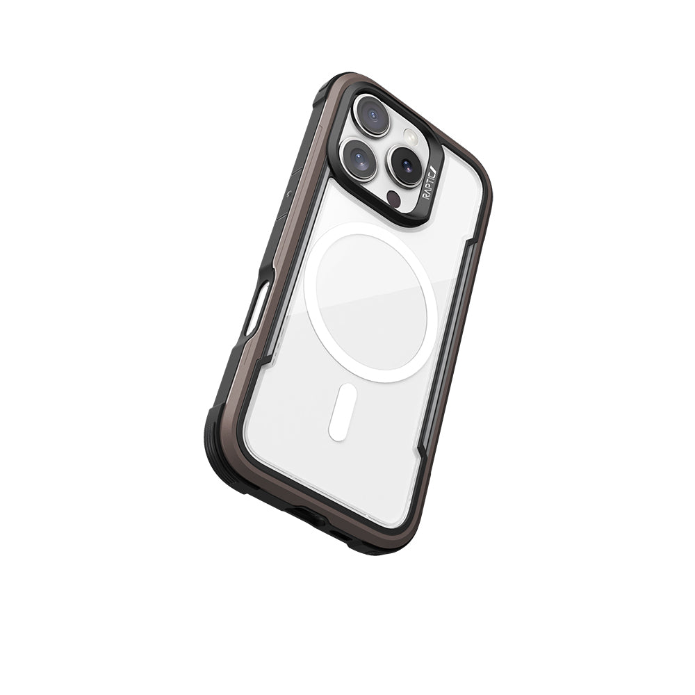 Airbagli Raptic Shield Serisi iPhone 16 Pro Max M-safe Şarj Özellikli Şeffaf Arka Yüzey Kılıf