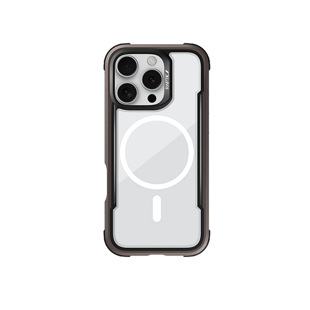 Airbagli Raptic Shield Serisi iPhone 16 Pro Max M-safe Şarj Özellikli Şeffaf Arka Yüzey Kılıf