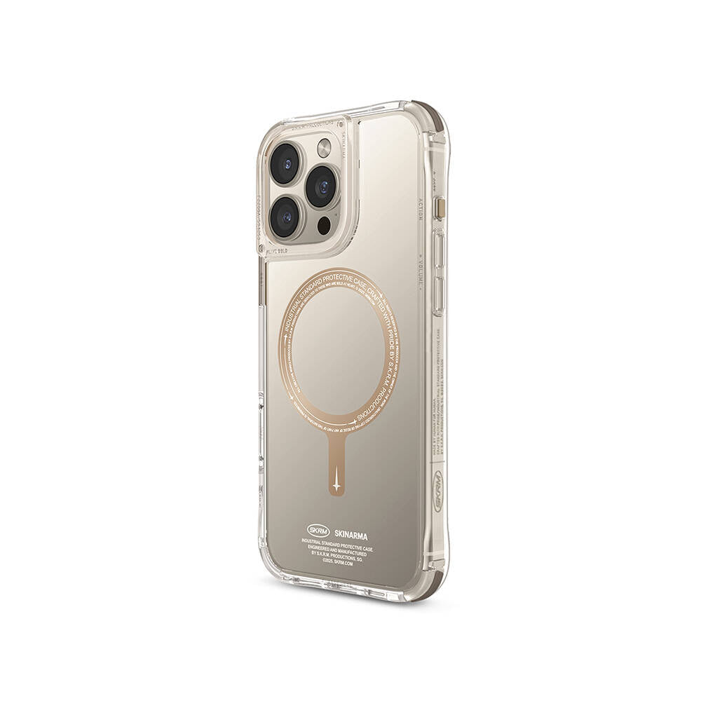 SkinArma Saido Prime iPhone 16 Pro Max M-safe Şarj Özellikli Airbagli Şeffaf Kılıf
