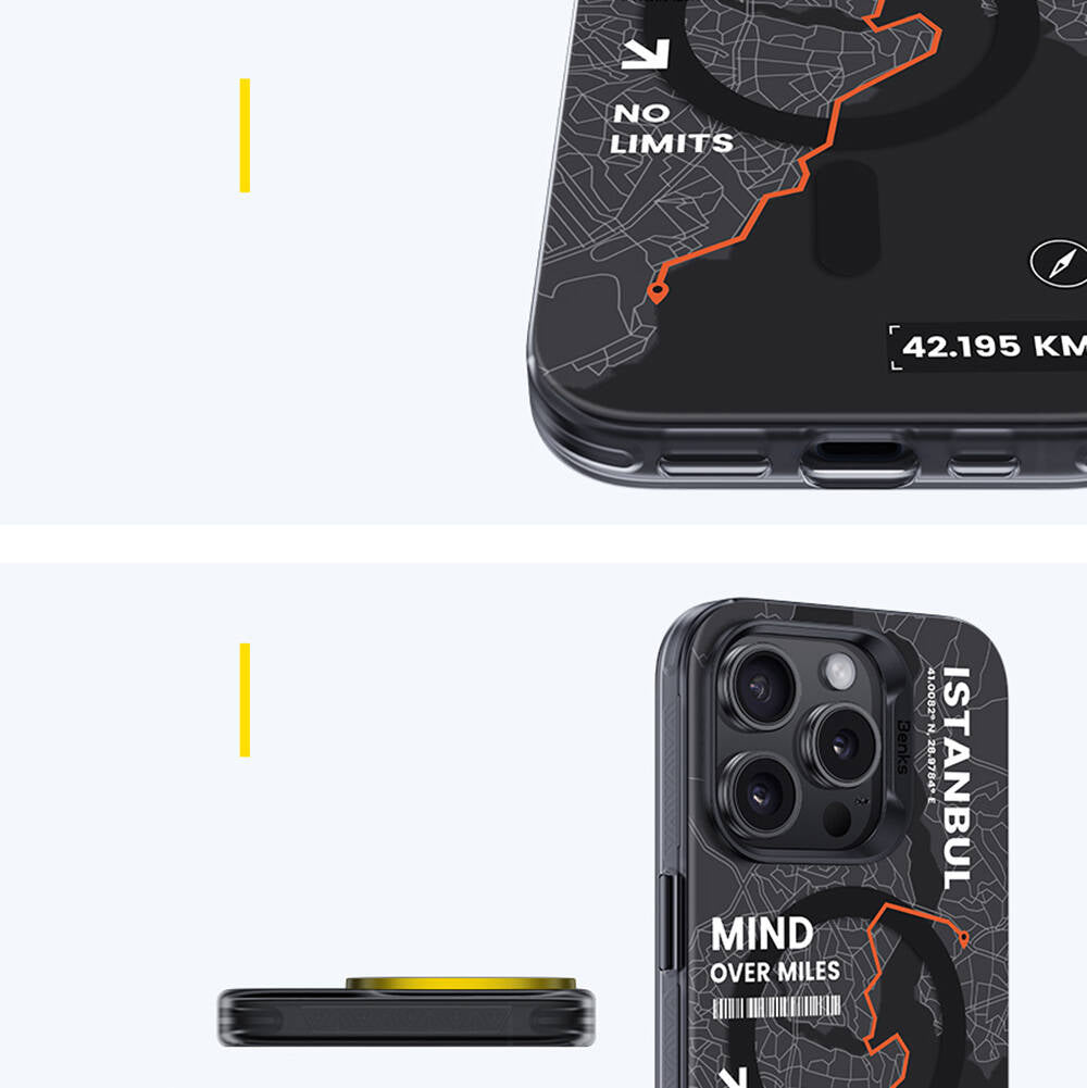 Benks City Serisi iPhone 16 Pro Max M-safe Şarj Özellikli Kılıf