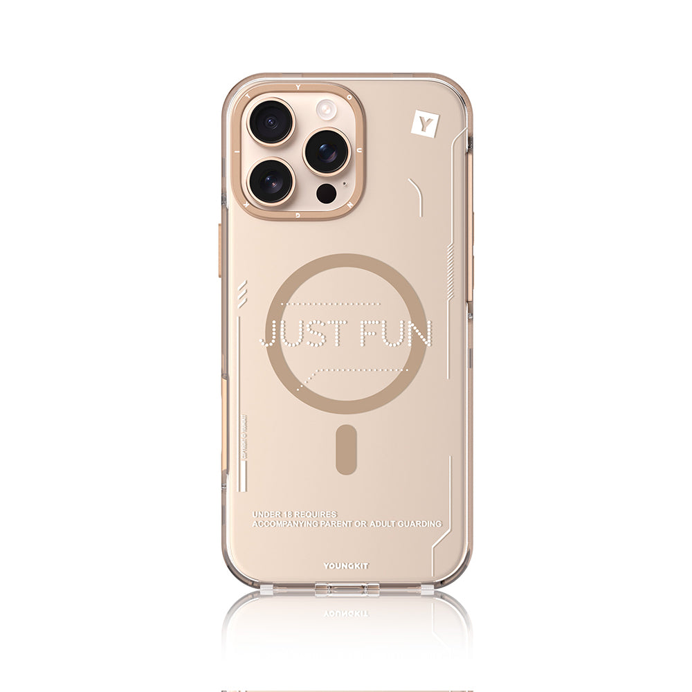 Youngkit Mecha iPhone 16 Pro Max Magsafe Şarj Özellikli Çıkarılabilir Arka Yüzeyli Telefon Kılıfı-13