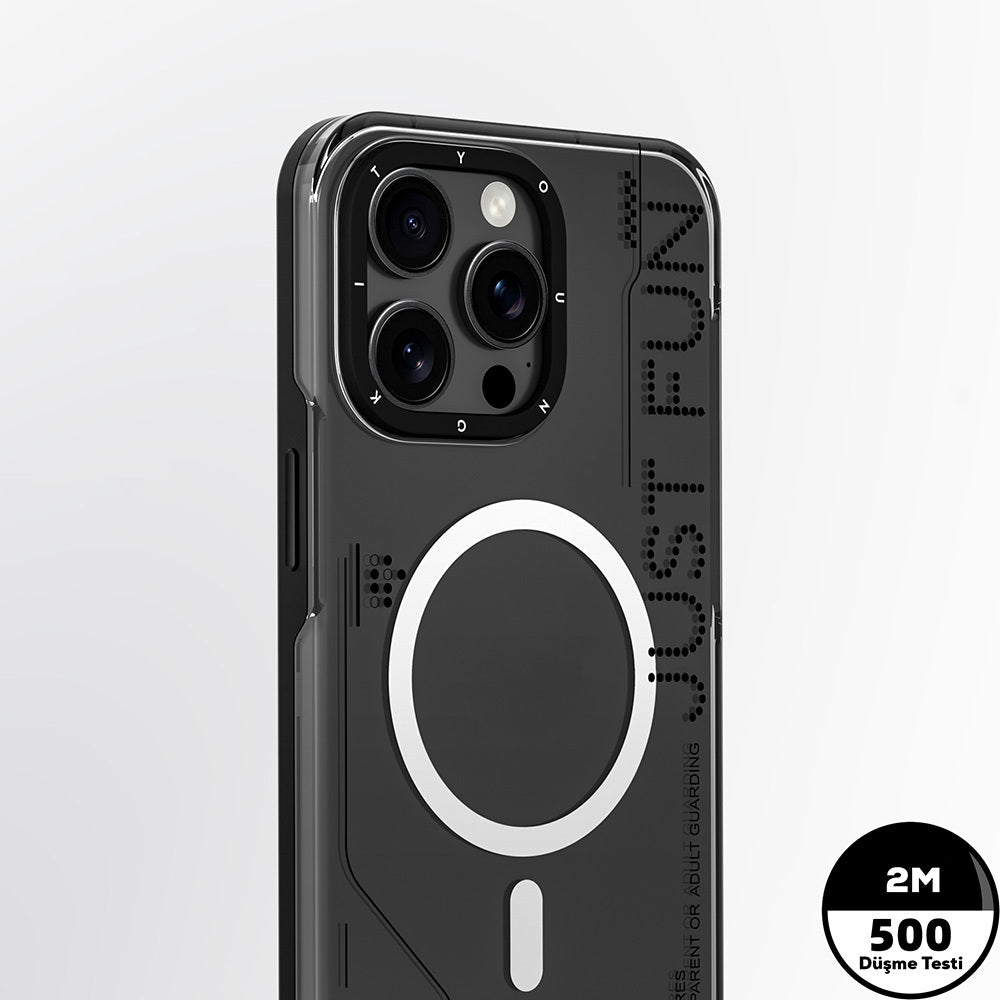Youngkit Mecha iPhone 16 Pro Max Magsafe Şarj Özellikli Çıkarılabilir Arka Yüzeyli Telefon Kılıfı-12