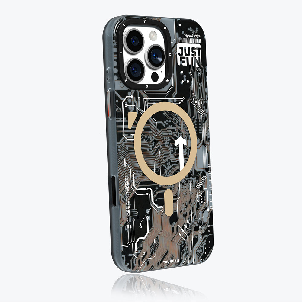 Youngkit Technology Serisi iPhone 16 Pro Max Kamera Denetim Butonlu M-safe Kılıf
