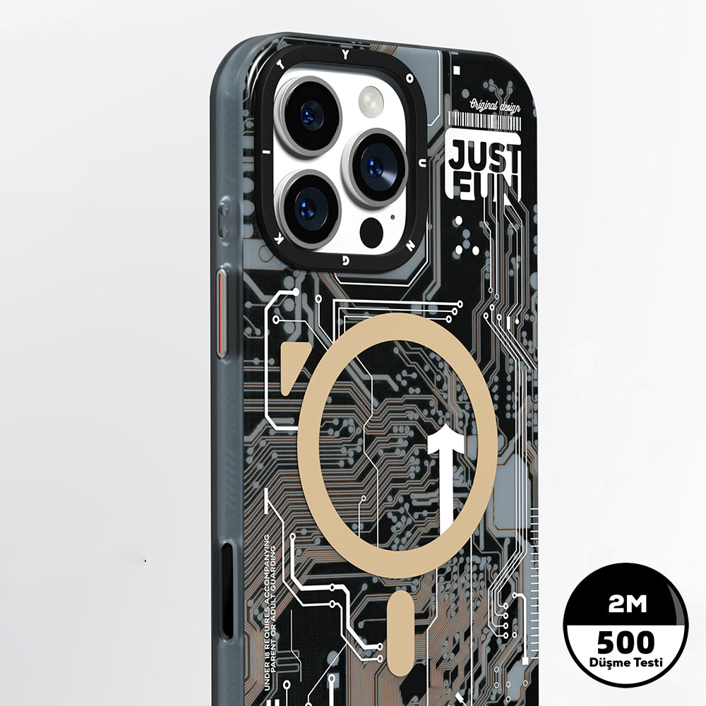 Youngkit Technology Serisi iPhone 16 Pro Max Kamera Denetim Butonlu M-safe Kılıf