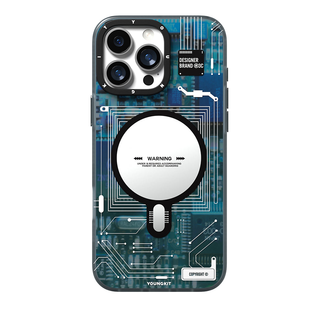 Youngkit Technology Serisi iPhone 16 Pro Max Kamera Denetim Butonlu M-safe Kılıf