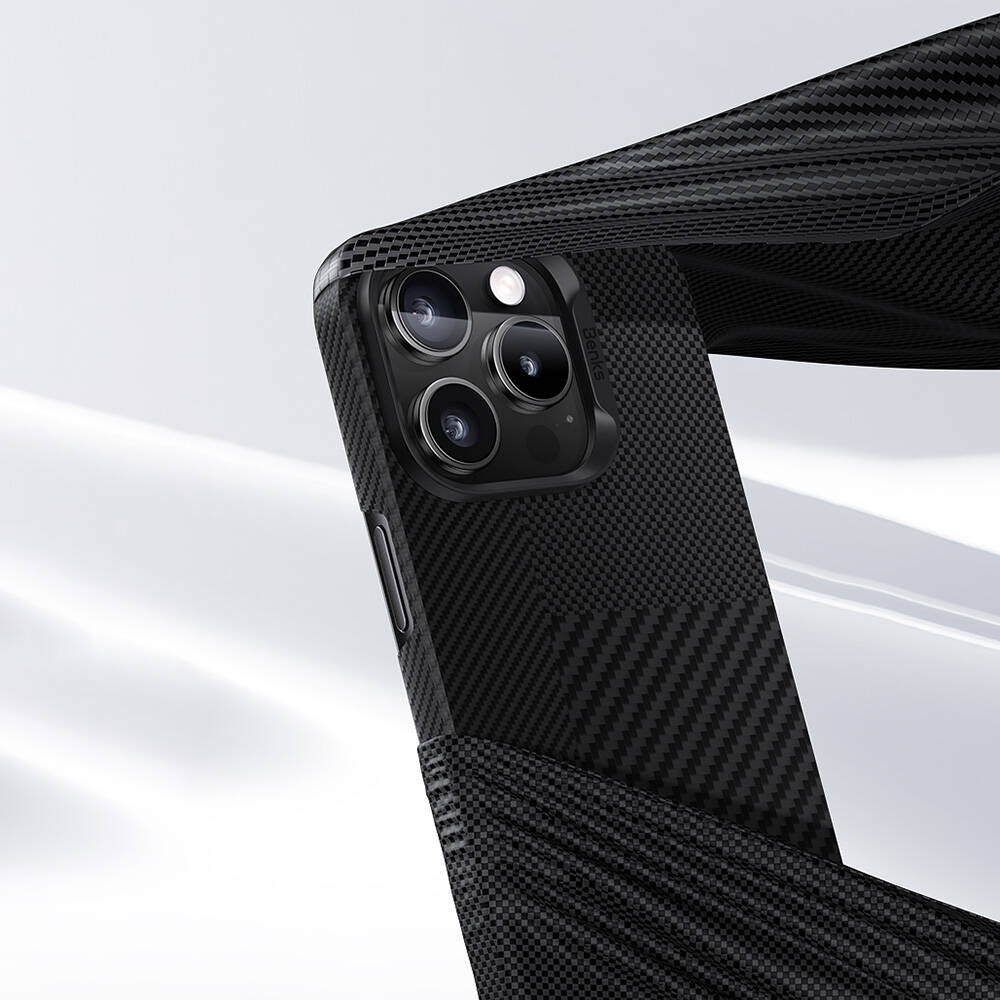Benks Montage ArmorAir iPhone 16 Pro Max M-safe Şarj Özellikli Karbon Fiber Kevlar Kılıf