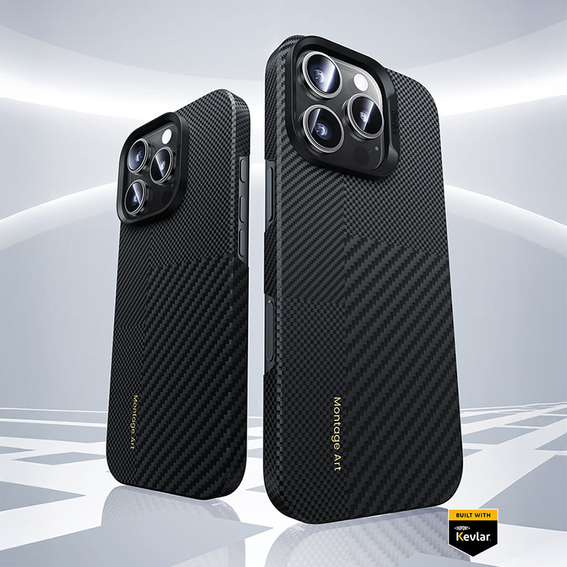 Benks Yeni Seri iPhone 16 Pro Max Magsafe Karbon Fiber Montage ArmorAir Kevlar Kılıf