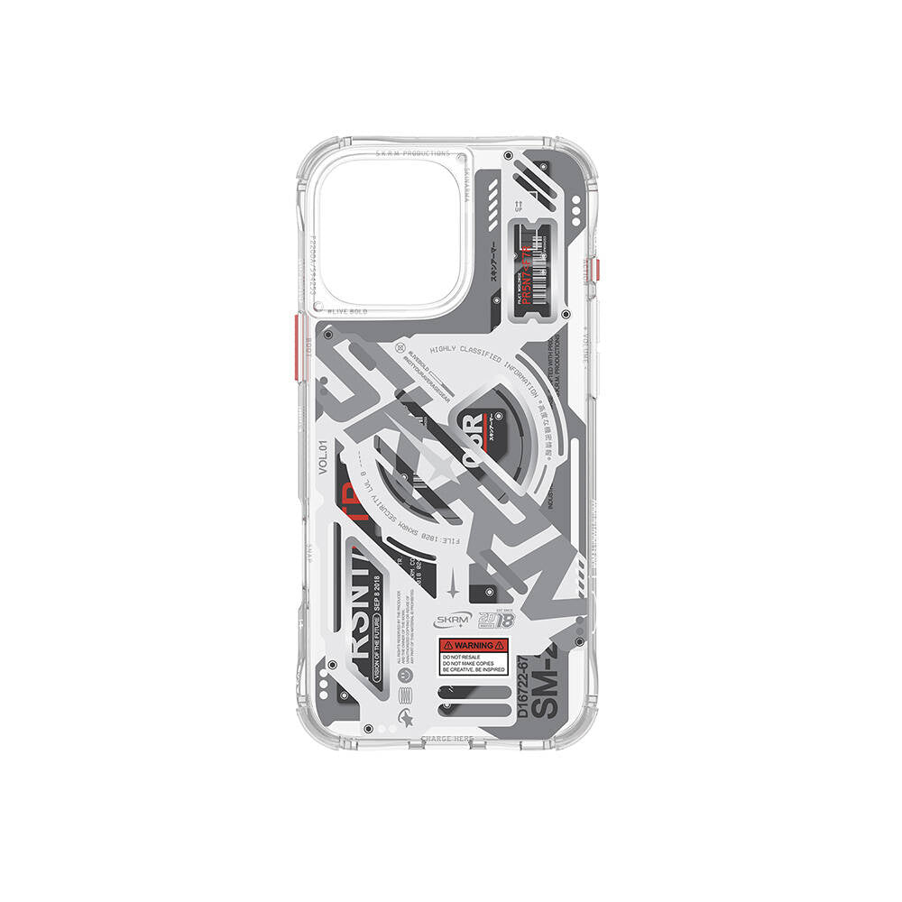 SkinArma Ekho iPhone 16 Pro Max M-safe Şarj Özellikli Katmanlı Makine Temalı Kılıf