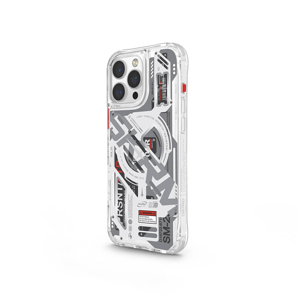 SkinArma Ekho iPhone 16 Pro Max M-safe Şarj Özellikli Katmanlı Makine Temalı Kılıf