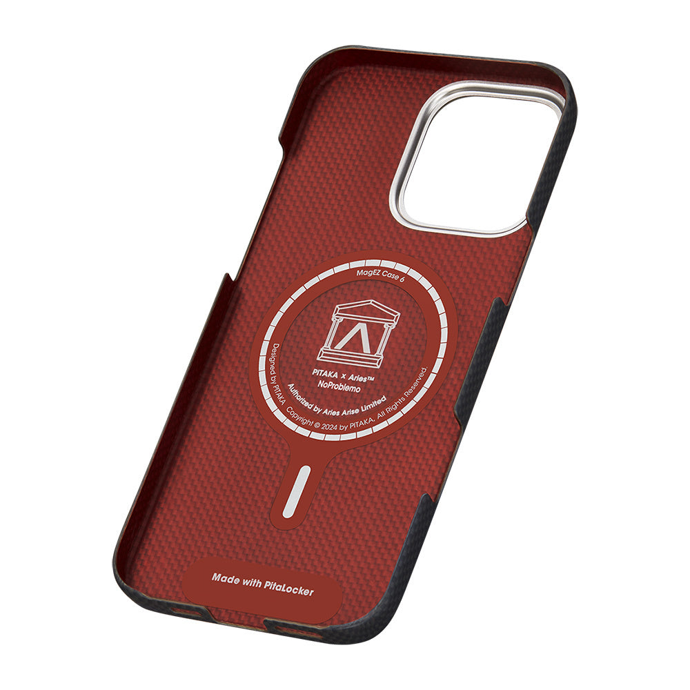 Pitaka Tactile Woven Aries Serisi iPhone 16 Pro Max M-safe Şarj Özellikli Lumintex Teknolojili Fosforlu Aramid Fiber NoProblemo Kılıf