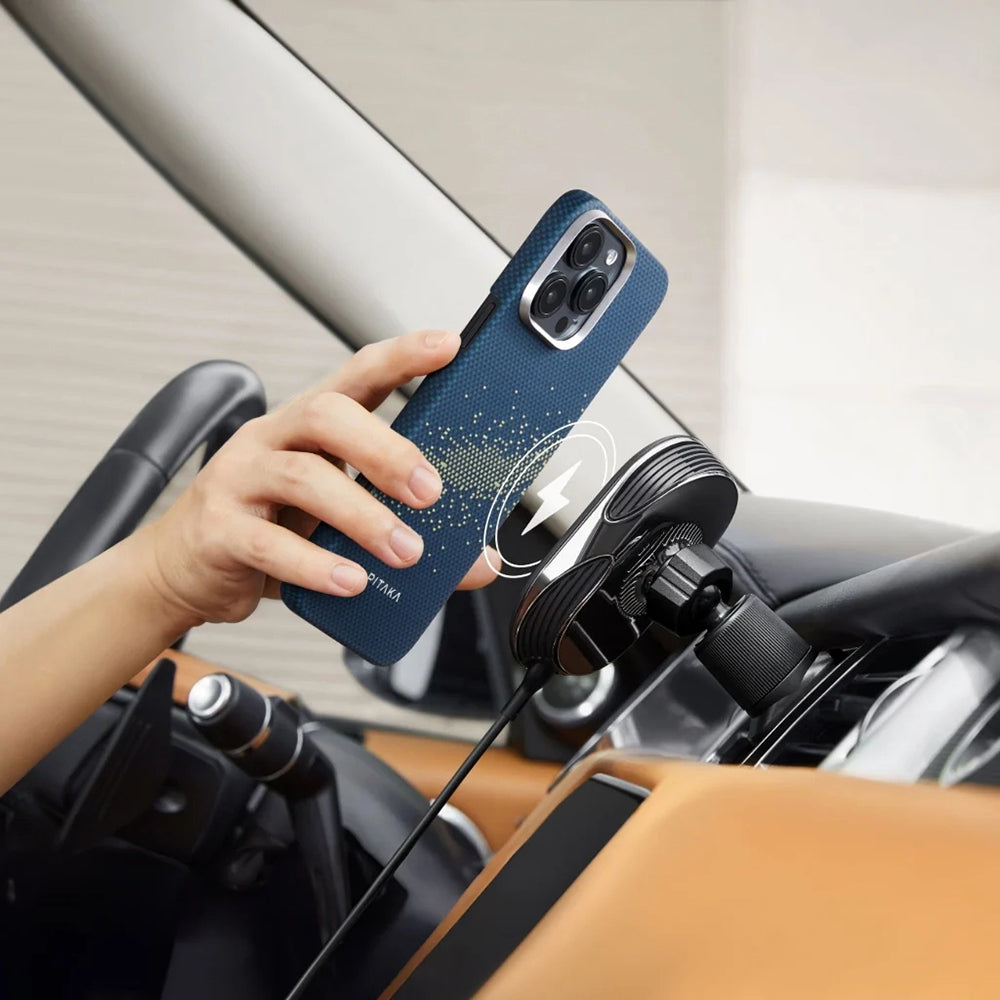 Pitaka Tactile Woven Starpeak Serisi iPhone 16 Pro Max Lumintex Teknolojili Fosforlu Özellikli Aramid Fiber Milky Way Galaxy Magsafe Kılıf