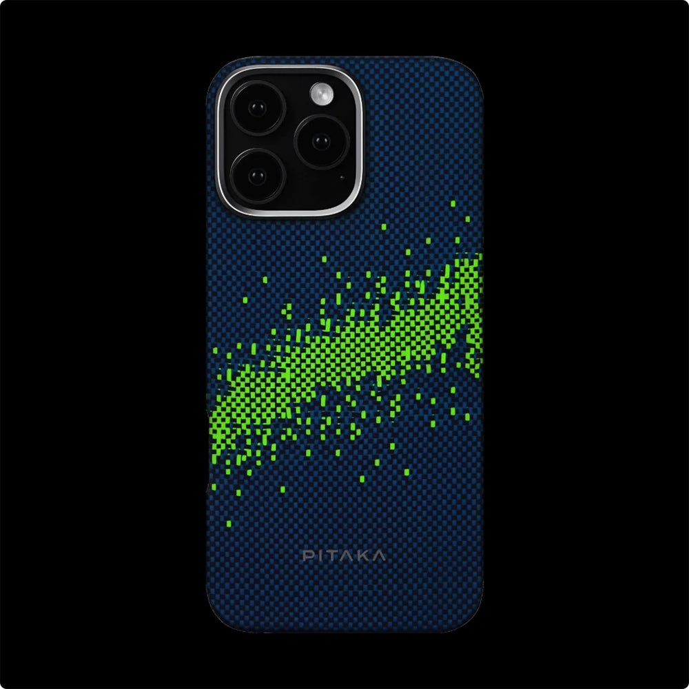 Pitaka Tactile Woven Starpeak Serisi iPhone 16 Pro Max Lumintex Teknolojili Fosforlu Özellikli Aramid Fiber Milky Way Galaxy Magsafe Kılıf