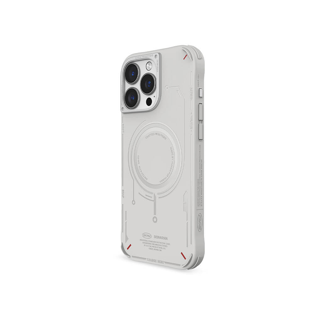Skinarma Mecha Serisi iPhone 16 Pro Max M-safe Şarj Özellikli Metal Kamera Çerçeveli Kılıf