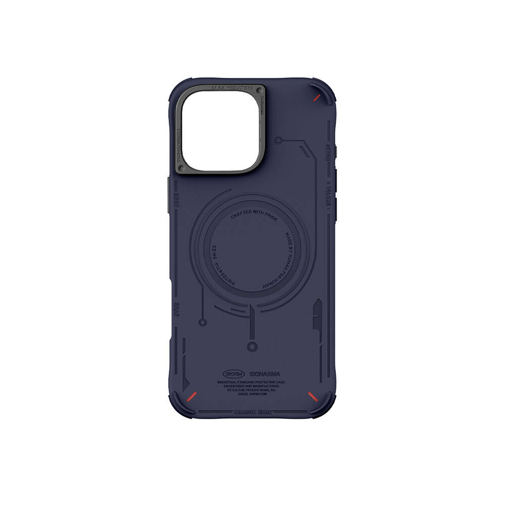 Skinarma Mecha Serisi iPhone 16 Pro Max M-safe Şarj Özellikli Metal Kamera Çerçeveli Kılıf