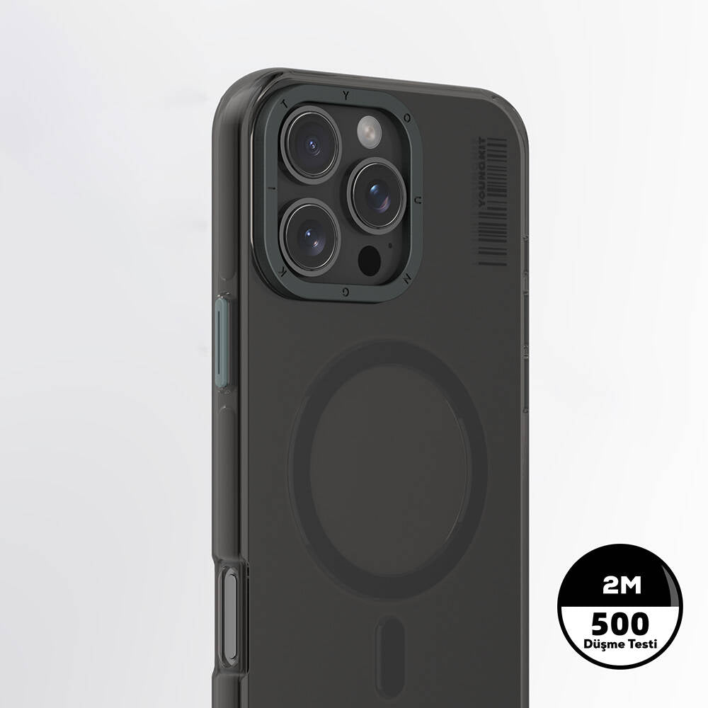 Youngkit Crystal Shield Serisi iPhone 16 Pro Max Magsafe Şarj Özellikli Şeffaf Telefon Kılıfı - 9