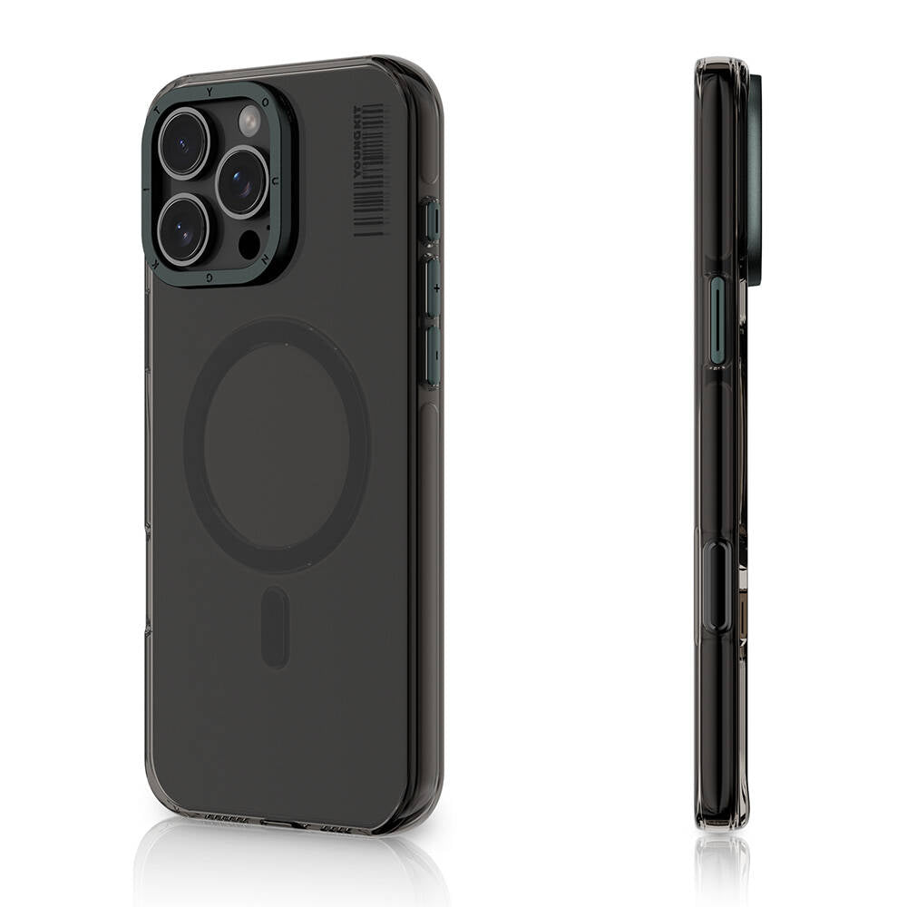 Youngkit Crystal Shield Serisi iPhone 16 Pro Max Magsafe Şarj Özellikli Şeffaf Telefon Kılıfı - 7
