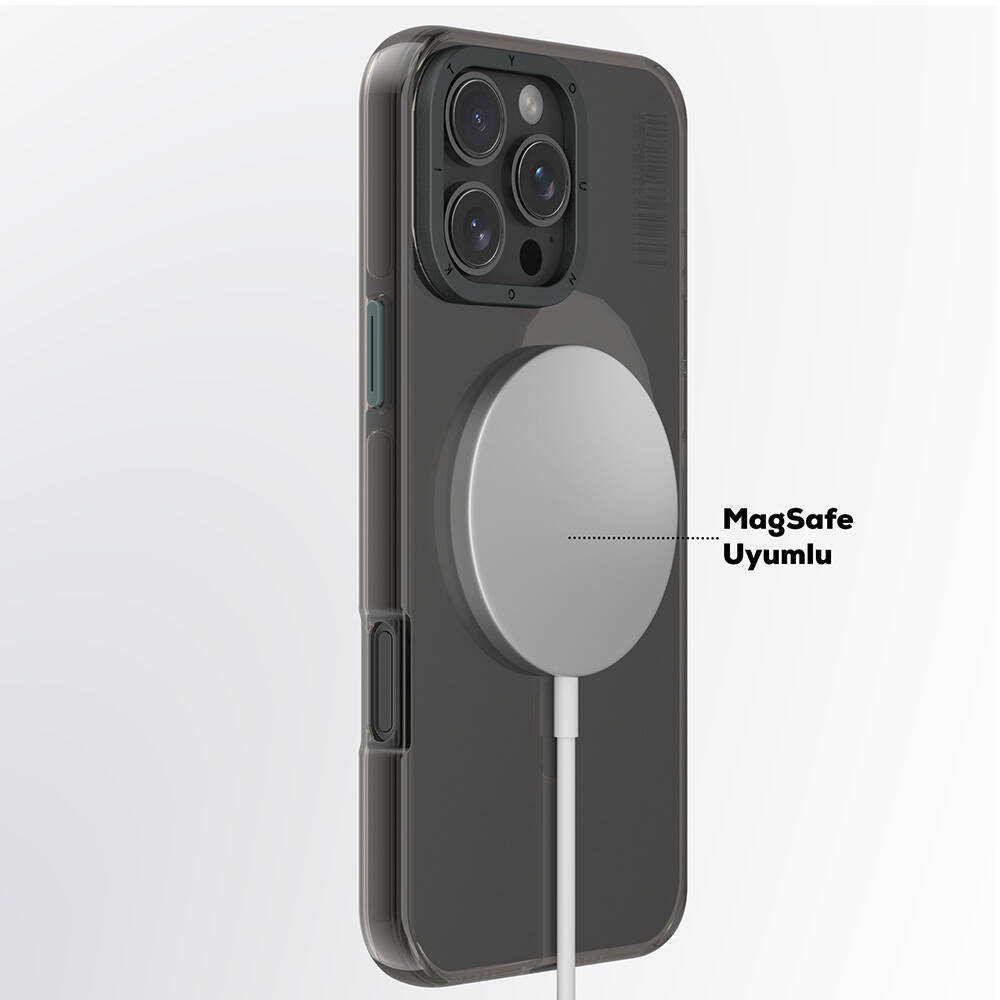 Youngkit Crystal Shield Serisi iPhone 16 Pro Max Magsafe Şarj Özellikli Şeffaf Telefon Kılıfı - 10