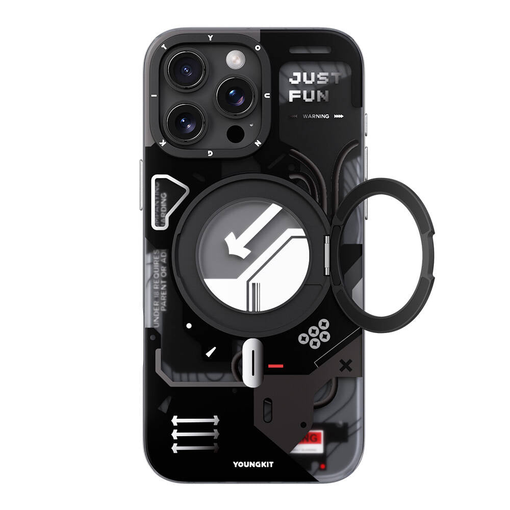 Youngkit 360° Standlı Starship Serisi iPhone 16 Pro Max Magsafe Şarj Özellikli Telefon Kılıfı - 2