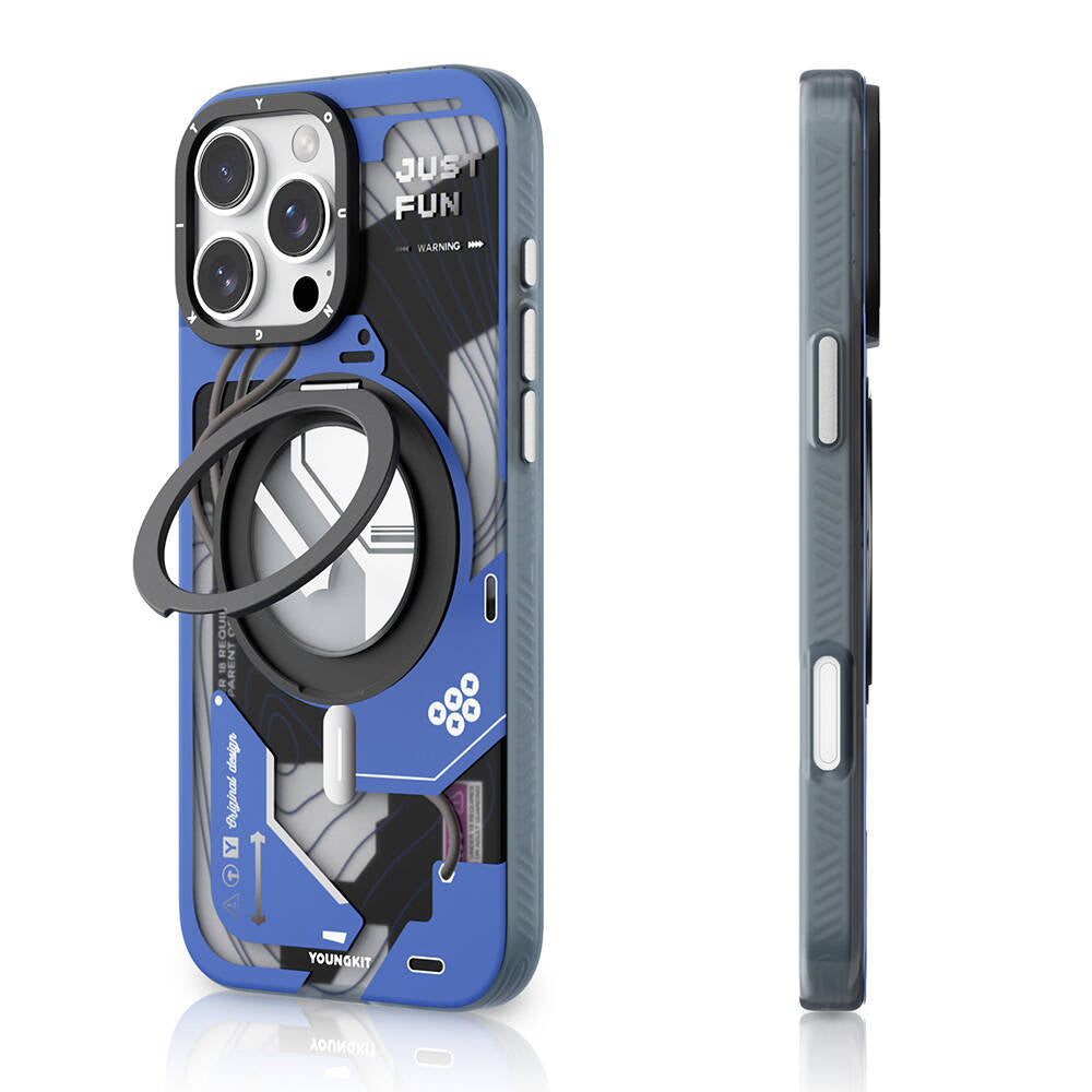 Youngkit 360° Standlı Starship Serisi iPhone 16 Pro Max Magsafe Şarj Özellikli Telefon Kılıfı - 6