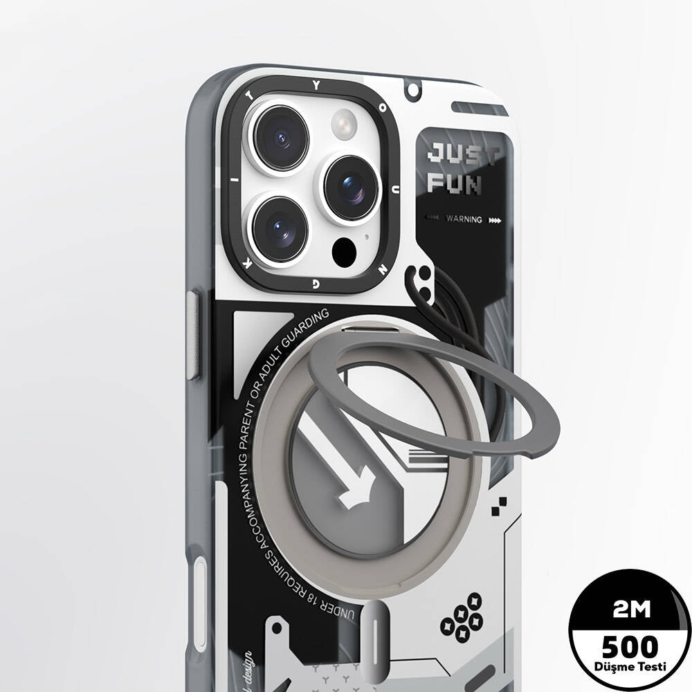 Youngkit 360° Standlı Starship Serisi iPhone 16 Pro Max Magsafe Şarj Özellikli Telefon Kılıfı - 12