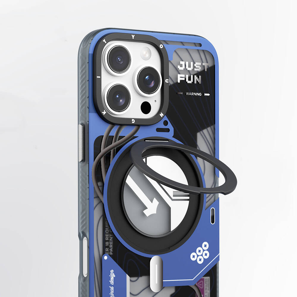 Youngkit 360° Standlı Starship Serisi iPhone 16 Pro Max Magsafe Şarj Özellikli Telefon Kılıfı - 9