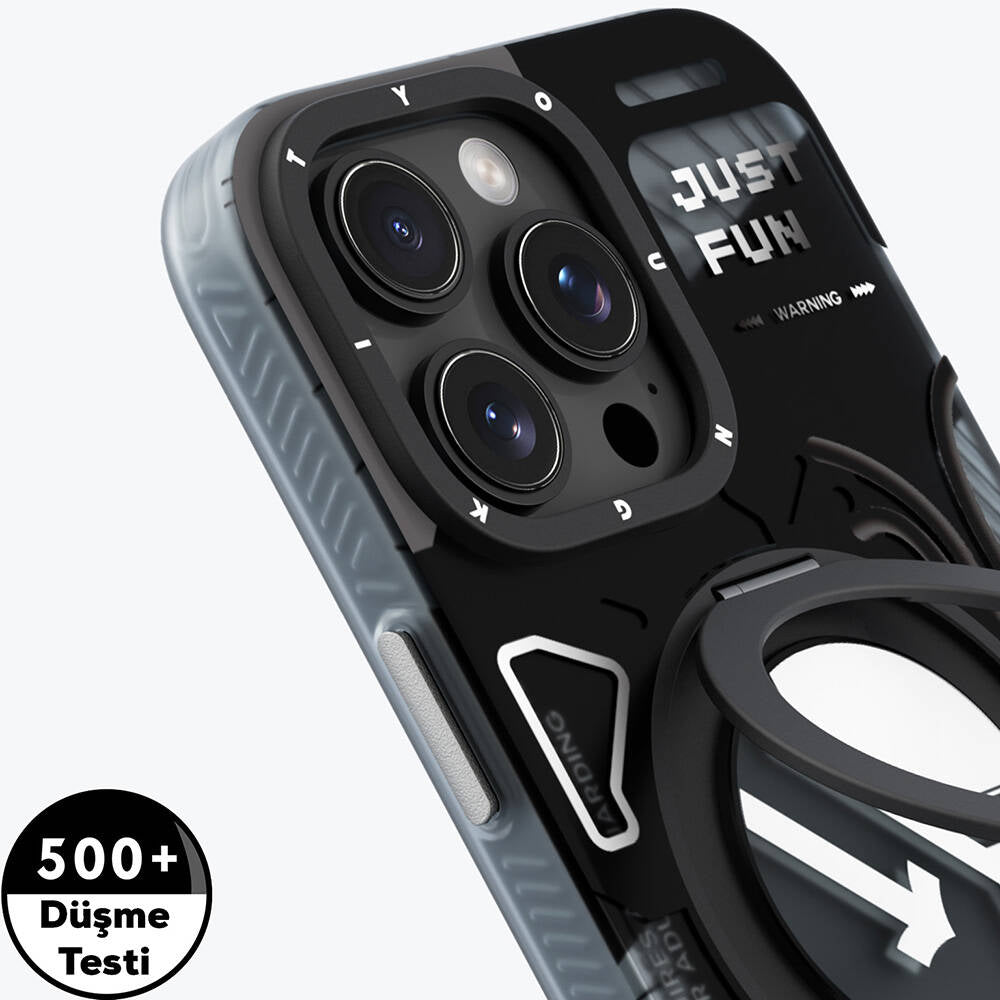 Youngkit 360° Standlı Starship Serisi iPhone 16 Pro Max Magsafe Şarj Özellikli Telefon Kılıfı - 4