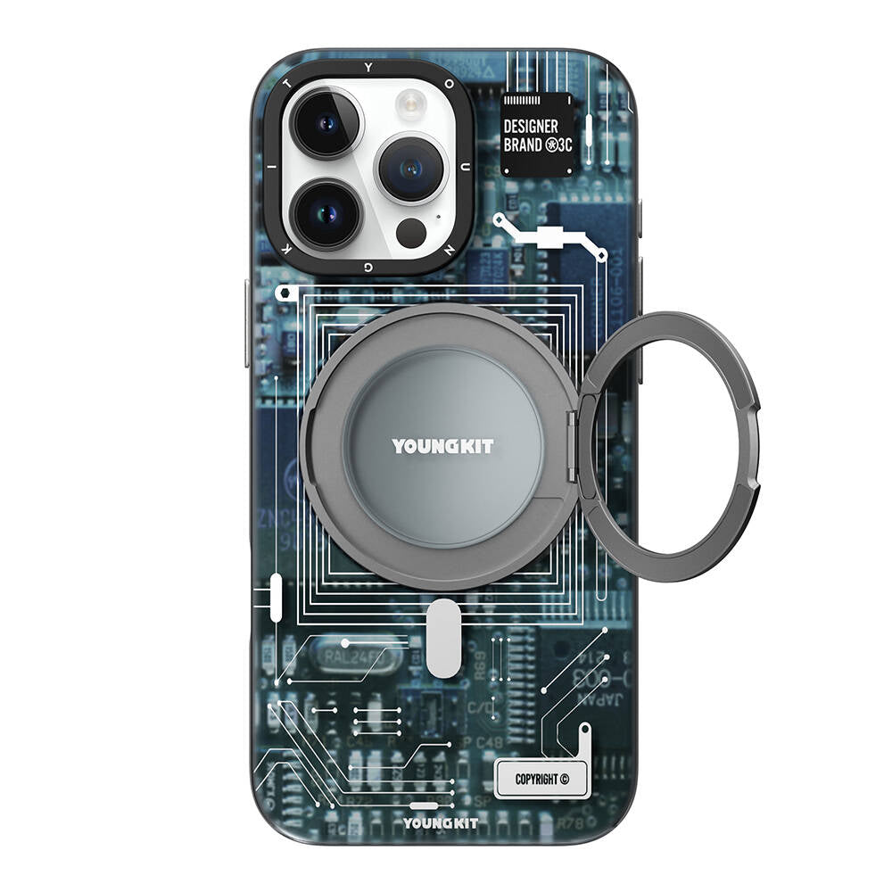 Youngkit 360° Standlı Technology Serisi iPhone 16 Pro Max Magsafe Şarj Özellikli Telefon Kılıfı - 2