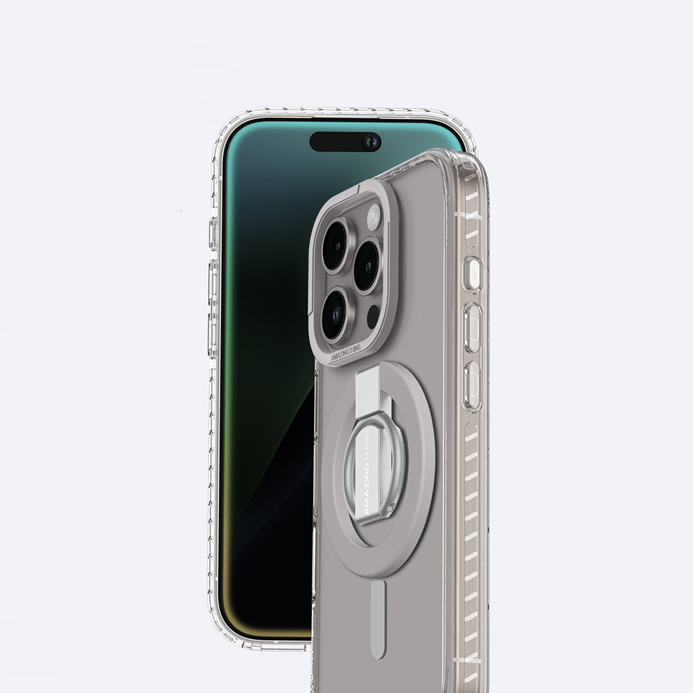 Amazingthing Titan Pro Serisi iPhone 16 Pro Max Magsafe Yüzük Standlı Telefon Kılıfı - 24