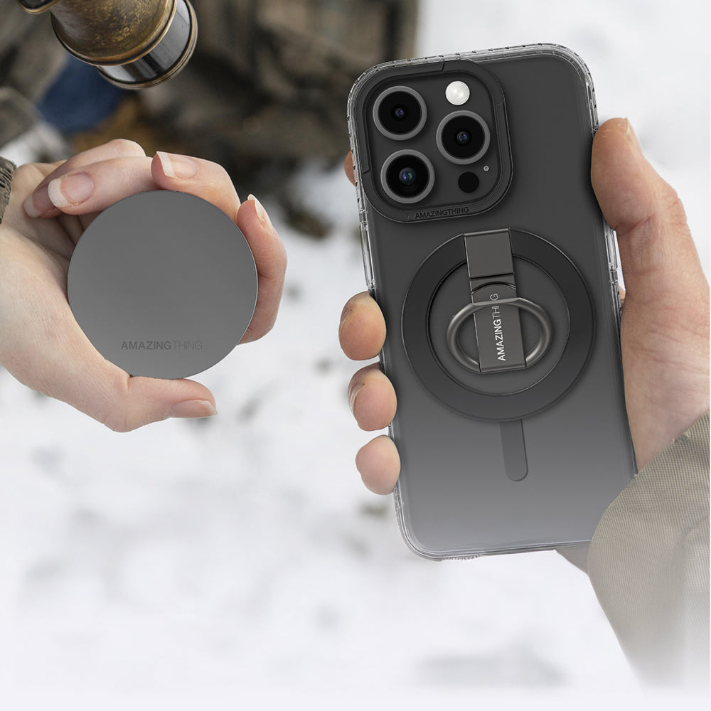 Amazingthing Titan Pro Serisi iPhone 16 Pro Max Magsafe Yüzük Standlı Telefon Kılıfı - 33